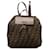 Fendi Brown Zucca Canvas Backpack Leather Cloth Pony-style calfskin Cloth  ref.1253763