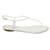 Rene Caovilla White Flat Thong Sandals with Rhinestones Leather  ref.1253867