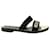 Lanvin Black Flat Chain Sandals Leather  ref.1253884