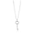 TIFFANY & CO. Mini pendentif clé ovale sur chaîne de perles en argent sterling Métal Argenté Métallisé  ref.1253964