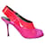 Dolce & Gabbana Rosa und rote Peep-Toe-Heels Pink Leder  ref.1254018
