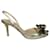 Valentino Golden Slingback Heels with Bow Metallic Leather  ref.1254021