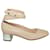 Autre Marque Beige Round Toe Sandals with Silver Heels Brown Leather  ref.1254022
