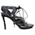Louis Vuitton Black Python Suede Patent Lace High Heel Sandals  ref.1254029