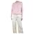 Autre Marque Suéter de lã bicolor rosa - tamanho S  ref.1254101