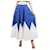 Autre Marque Blue popeline cotton midi skirt - size S  ref.1254115