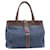 CHANEL Tote Bag Denim Leather Blue Brown CC Auth am1770g Cloth  ref.1254326