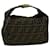 FENDI Zucca Canvas Hand Bag Brown Auth bs9074 Cloth  ref.1254567