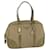 PRADA Hand Bag Canvas Beige Gold Auth 64749 Golden Cloth  ref.1254649