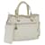 CHANEL Paris Biarritz Tote Bag Coated Canvas White CC Auth bs9935 Cloth  ref.1254689