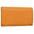 LOUIS VUITTON Epi Porte Monnaie Billets Tresor Wallet Mandarin M6350H Auth 56804 Orange Leather  ref.1254713