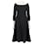 Valentino Garavani Valentino Elegant Black & Cream Boat Neck Dress Silk Wool  ref.1254773