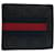 GUCCI GG Supreme Sherry Line Wallet Red Navy Black 408826 Auth FM3064 Navy blue  ref.1254806