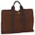 Hermès HERMES Fourre ToutMM Hand Bag Canvas Brown Auth ti1426 Cloth  ref.1255116
