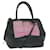 PRADA Hand Bag Leather 2way Black Pink Auth 63943  ref.1255253