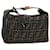 FENDI Zucca Canvas Vanity pouch Hand Bag Nylon Brown Black Auth 62446  ref.1255388
