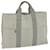 Hermès HERMES Fourre ToutMM Hand Bag Canvas Gray Black Auth bs10800 Grey Cloth  ref.1255404