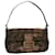 FENDI Zucca Canvas Mamma Baguette Shoulder Bag Black Brown Auth bs7953A  ref.1255510