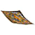 Hermès HERMES Carre Pleated RYTHMES DU MONDE Scarf Silk Orange Auth 61141  ref.1255653