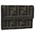 FENDI Zucca Canvas Wallet Black Brown Auth ai711  ref.1255866