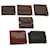 CARTIER Wallet Leather 6Set Wine Red Black Auth ar11264  ref.1255877