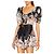 Zimmermann Conjunto de top cropped e shorts de renda. Preto Rosa - vista 2