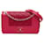 Borsa a tracolla con patta Mademoiselle vintage piccola Chanel rossa in pelle di pecora Rosso  ref.1256012