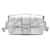 Fendi prateado imprime em bolsa de cinto baguete conversível em relevo Zucca Prata Couro  ref.1256013