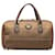 Braune Burberry Boston-Tasche mit Vintage-Check Leder  ref.1256036