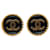 Goldene Chanel CC-Ohrclips Vergoldet  ref.1256041