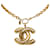Collar con colgante Chanel CC de oro Dorado Oro amarillo  ref.1256078