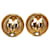 Pendientes de clip Chanel CC dorados Chapado en oro  ref.1256085