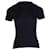 Chanel tailliertes Rippenstrick-Top aus schwarzer Baumwolle  ref.1256192