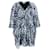 Diane Von Furstenberg Mini-robe à imprimé léopard en soie bleue  ref.1256208