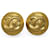 Pendientes de clip Chanel Gold CC Dorado Metal Chapado en oro  ref.1256351