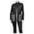 Akris Chaqueta con detalles de piel y aberturas de lana negra - talla UK 10 Negro  ref.1256403