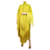 Autre Marque Caftan en crêpe à franges jaune - taille OS Acetate  ref.1256412
