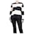 Calvin Klein Black striped asymmetric top - size M Viscose  ref.1256423