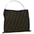 FENDI Zucca Canvas Hand Bag Black Brown Auth hk1112  ref.1256509