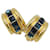 YVES SAINT LAURENT pendientes vintage con clips Azul Dorado  ref.1256572