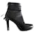 Autre Marque Black leather boots or ankle boots, size 37.5, with ankle strap and a tassel.  ref.1256591