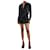 Norma Kamali Mini-robe froncée noire en lamé stretch - taille XS Polyester  ref.1256604