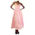 Maje Vestido midi escalonado rosa sin mangas - talla UK 8 Poliéster  ref.1256610