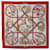 Hermès Sciarpa di seta Hermes rossa Caraibes Rosso Panno  ref.1256647