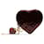 Portamonete Louis Vuitton rosso Vernis Rayures Heart Marrone Pelle Pelle verniciata  ref.1256695