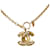 Chanel Gold CC Anhänger Halskette Golden Metall Vergoldet  ref.1256698