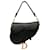 Bolso Saddle mediano Dior de piel trenzada negro Cuero Becerro  ref.1256719
