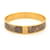 Hermès HERMES KAWAII BRACELET IN LIZARD LEATHER & GOLD METAL T S 20CM BANGLE BOX Golden  ref.1256832