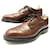 CHURCH'S GRAFTON DERBY FLORAL TOE SHOES 8.5g 42.5 BROWN LEATHER SHOES  ref.1256836