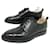 PRADA DERBY SHOES IN BLACK BRUSHED LEATHER 8.5 42.5 BLACK LEATHER SHOES  ref.1256865